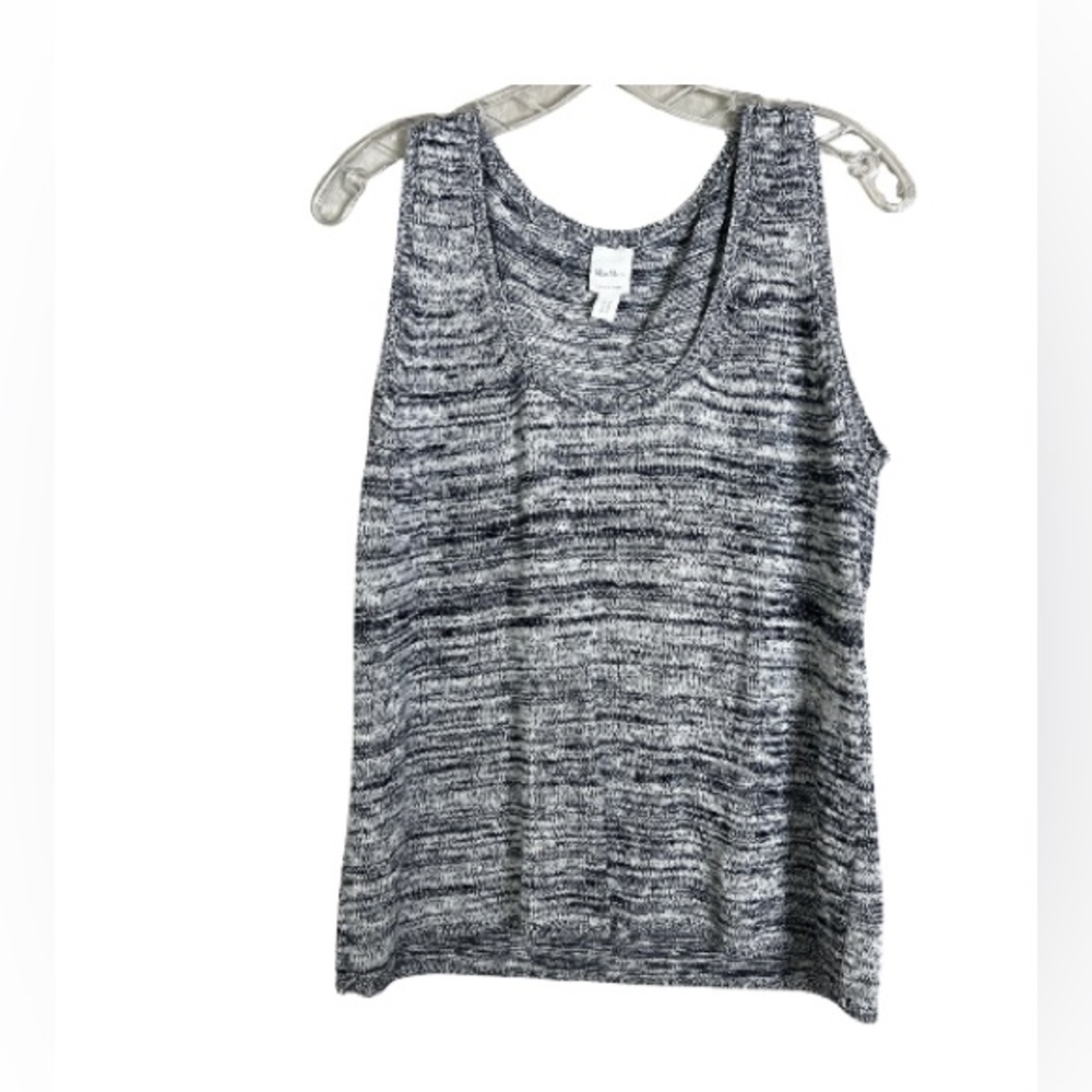 EUC MaxMara Leisure Tank Top Large Navy White Sweater Material